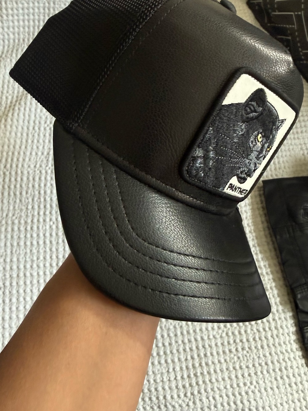 The Farm Goorin Bros,  Panther Patch Black Trucker Cap - Unbranded